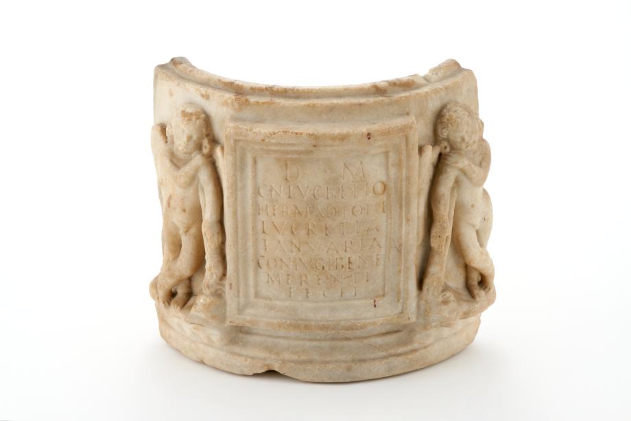 Fragment of Roman marble cinerary urn 이미지